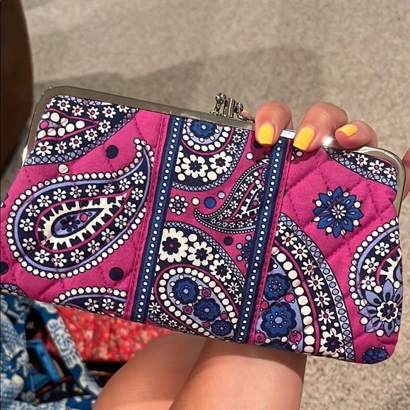 Vera Bradley Purple and Blue Paisley Clutch - Picture 4 of 4